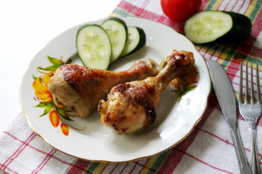 Baked chicken legs in foil in the oven