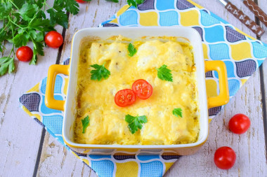 Fish with mayonnaise in the oven