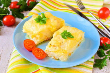 Fish with mayonnaise in the oven