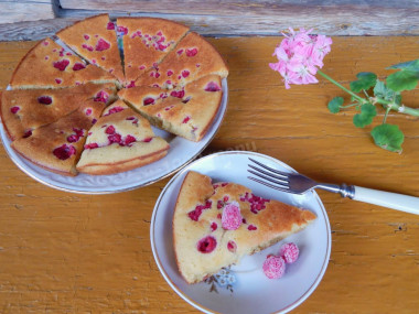 Eggless pie in the oven