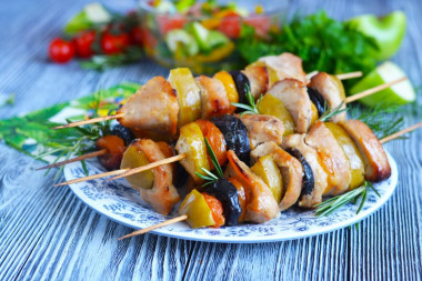 Turkey kebab in the oven