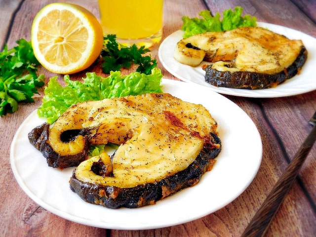 Catfish steak in the oven