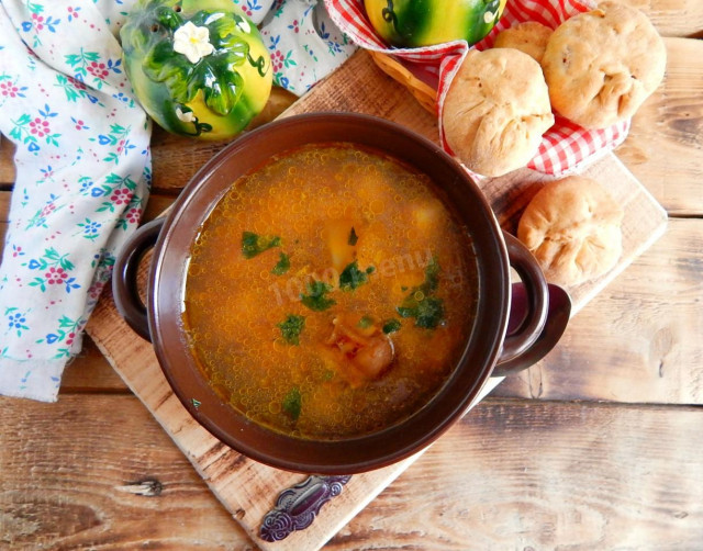 Cabbage soup with beef