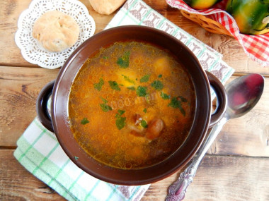 Cabbage soup with beef