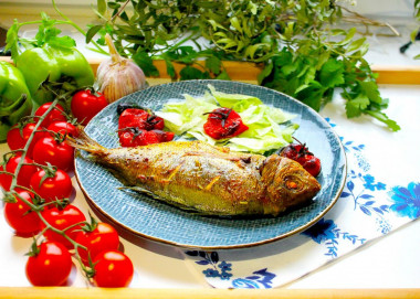 Dorada fish baked in the oven is delicious