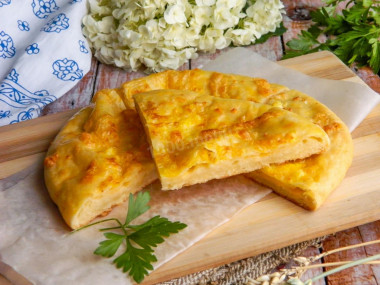 Khachapuri with cheese on kefir in the oven