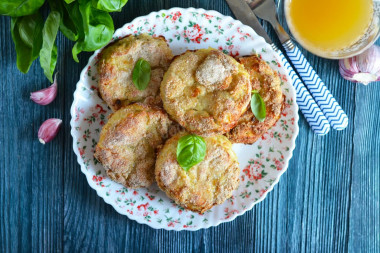 Pollock fish cutlets in the oven