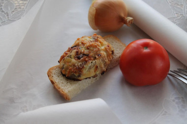 Chopped chicken cutlets in the oven