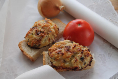 Chopped chicken cutlets in the oven