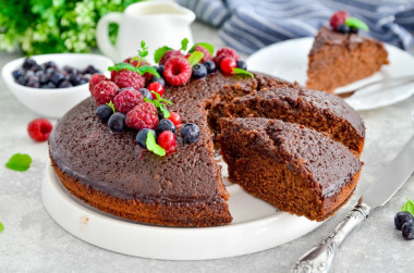 Wet chocolate cake