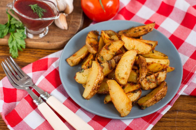 Idaho potatoes in the oven