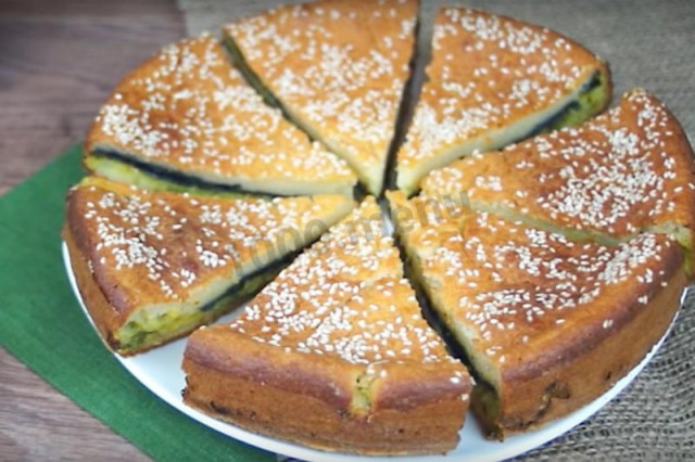 Cabbage pie for the lazy in the oven aspic