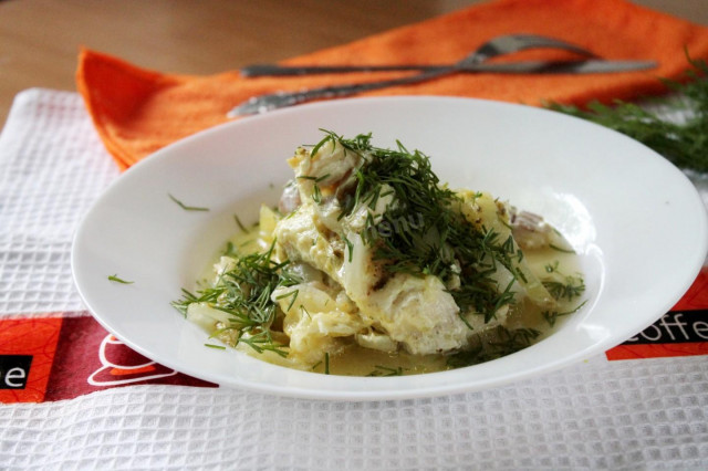 Haddock baked in the oven