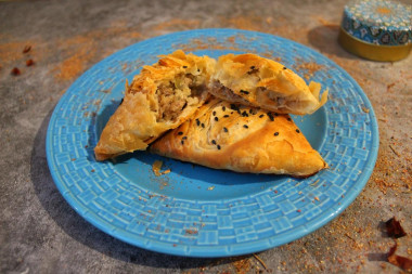 Tandoor samsa in the oven