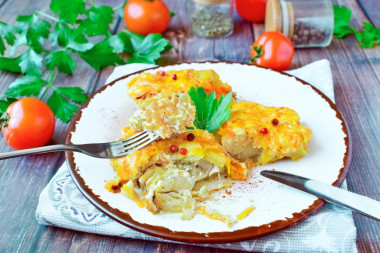 Fish in the oven with carrots and mayonnaise