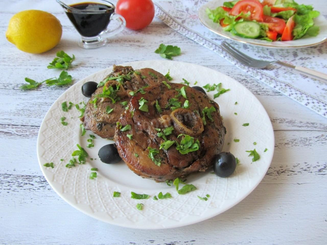 Turkey steaks with a bone in the oven