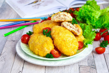 Chicken cutlets for children