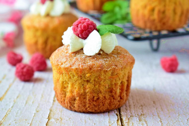 Simple carrot cupcakes in silicone molds