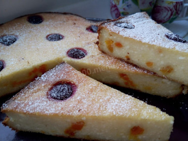 Manno curd casserole in the oven