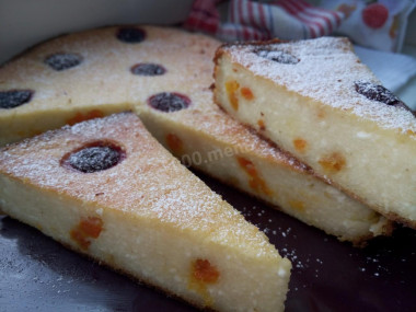 Manno curd casserole in the oven