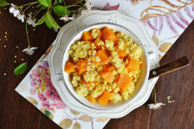 Millet porridge with pumpkin in the oven