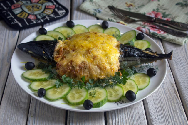 Stuffed mackerel in the oven