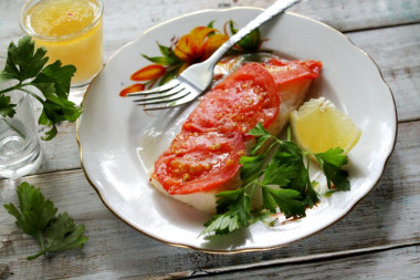 Halibut in the oven in foil