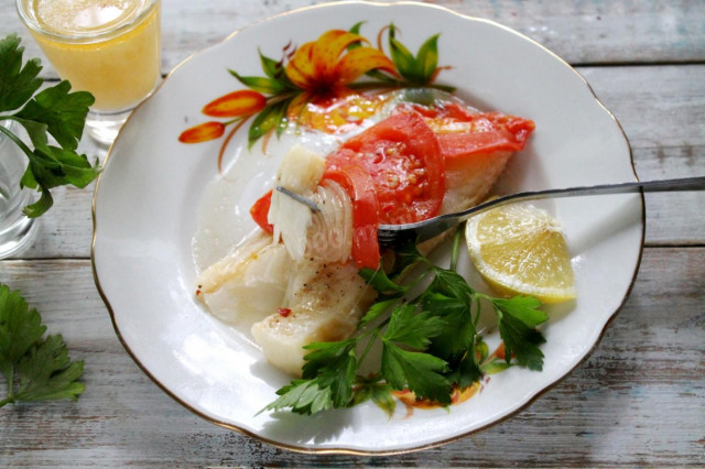 Halibut in the oven in foil