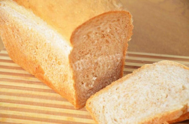 Homemade bread with bran in the oven