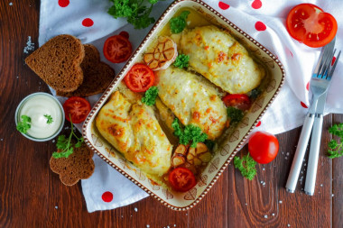 Chicken breasts in the oven with mayonnaise