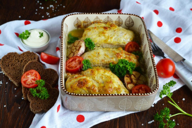 Chicken breasts in the oven with mayonnaise