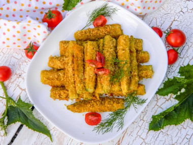 Zucchini slices in the oven