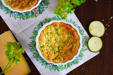 Zucchini souffle in the oven