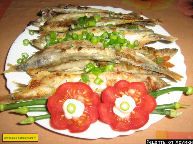 Capelin fried in the oven