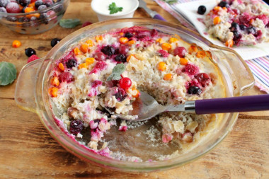 Oatmeal baked in the oven