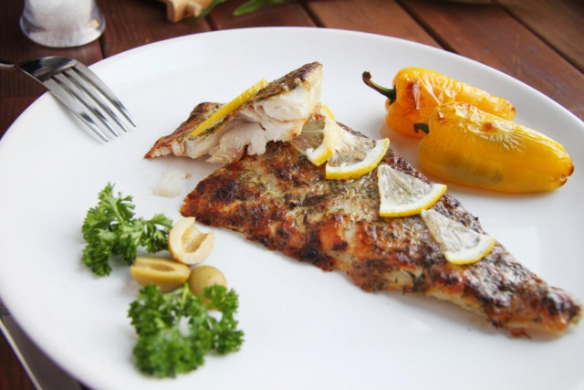 Walleye fillet in foil in oven