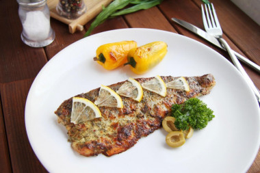 Walleye fillet in foil in oven