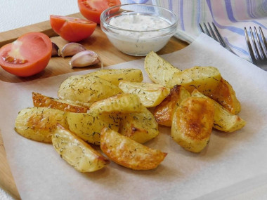 Potatoes in soy sauce baked in the oven