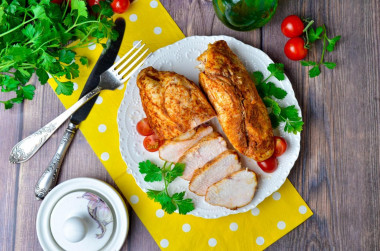 Chicken fillet baked in the oven