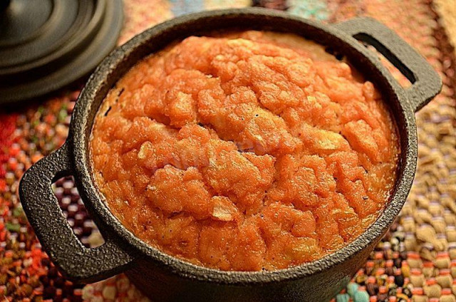 Crucian caviar baked in the oven