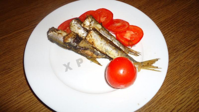 Herring baked in the oven