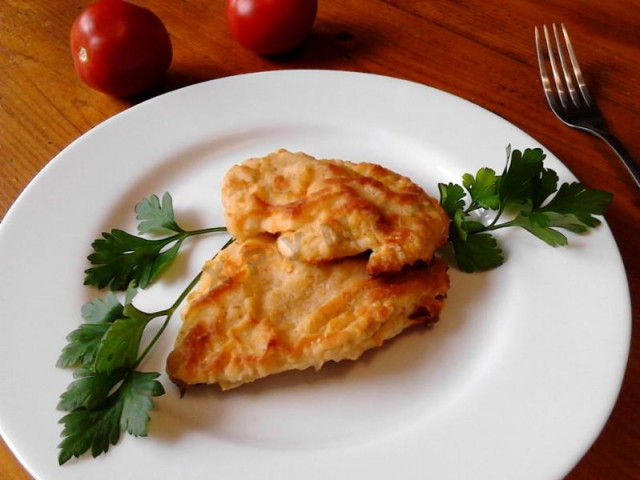 Chicken schnitzel in the oven