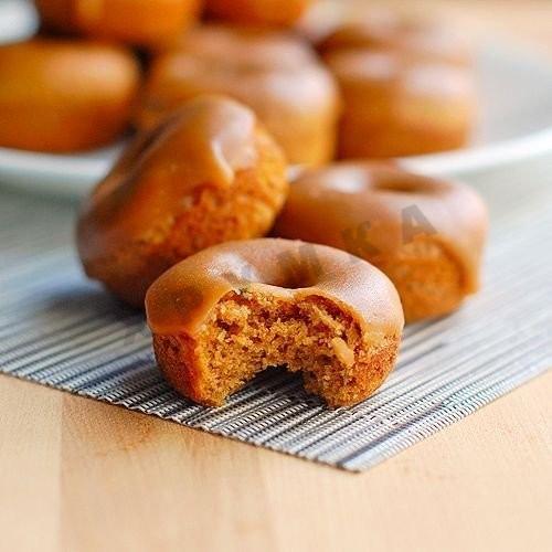 Ginger donuts with glaze in the oven