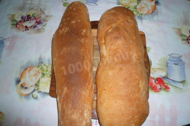 English bread in the oven