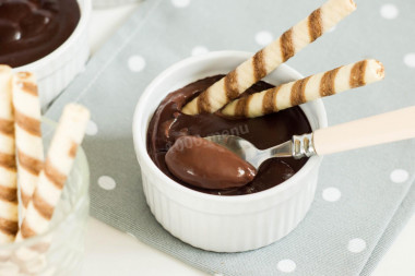 Homemade chocolate pudding