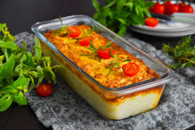 Chicken souffle in the oven