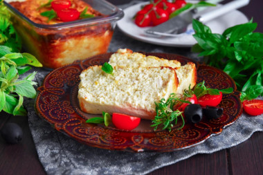 Chicken souffle in the oven