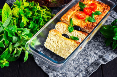 Chicken souffle in the oven