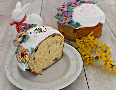 Air cake on custard dough