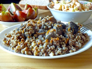 Buckwheat with liver